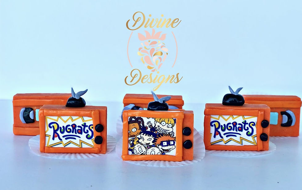Thumbnail: 1 Dozen (12 pieces) Chocolate-Covered 3D Rice Krispies Treats
