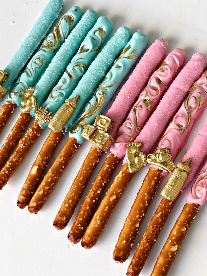 Thumbnail: 1 Dozen (12 pieces) Chocolate-Covered Pretzel Rods