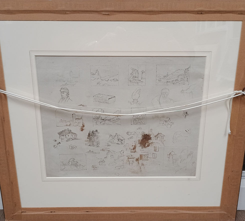 Thumbnail: John Miller Nicholson Double Sided Pen and Ink Sketches