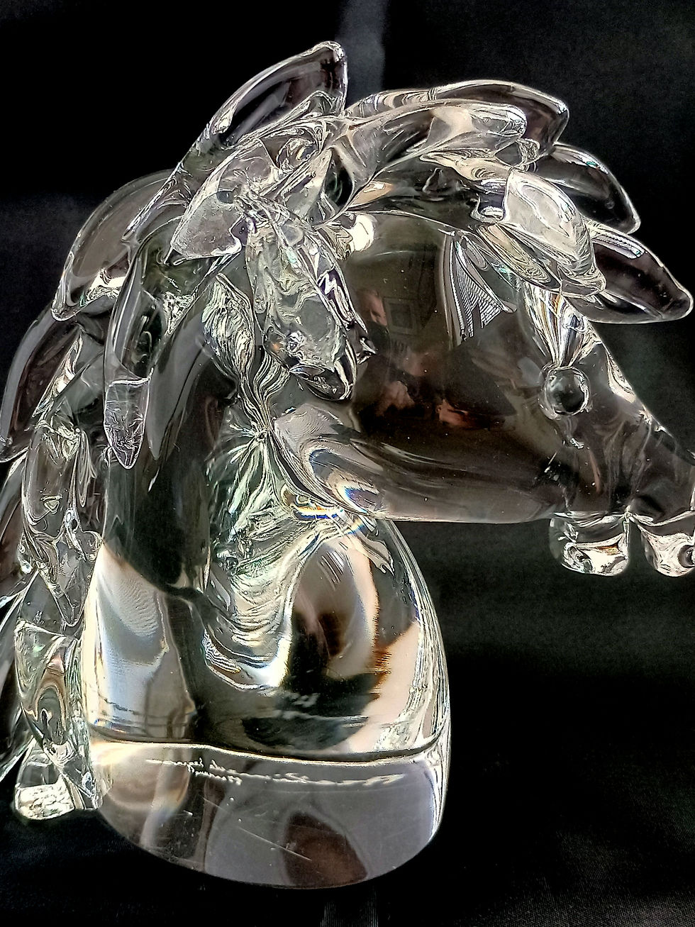 Thumbnail: Archimede Seguso Horse Head Sculpture.