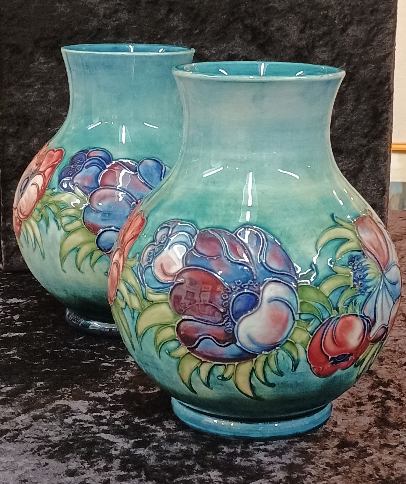 Moorcroft Anemone Vases