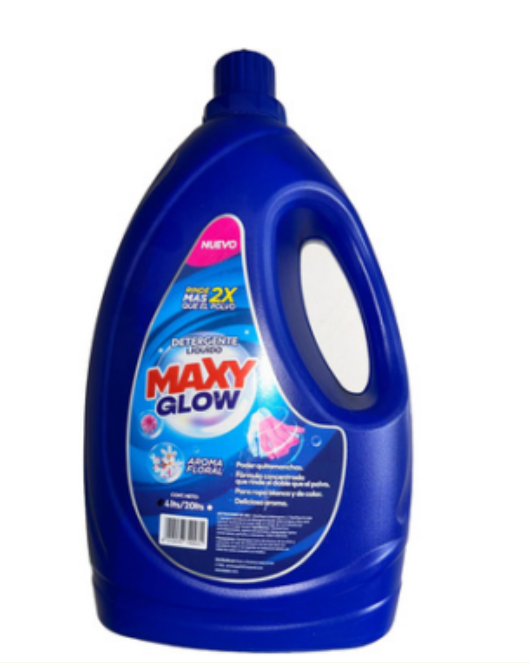 DETERGENTE LIQUIDO MAXY GLOW 4 LT ROPA BLANCA Y COLOR
