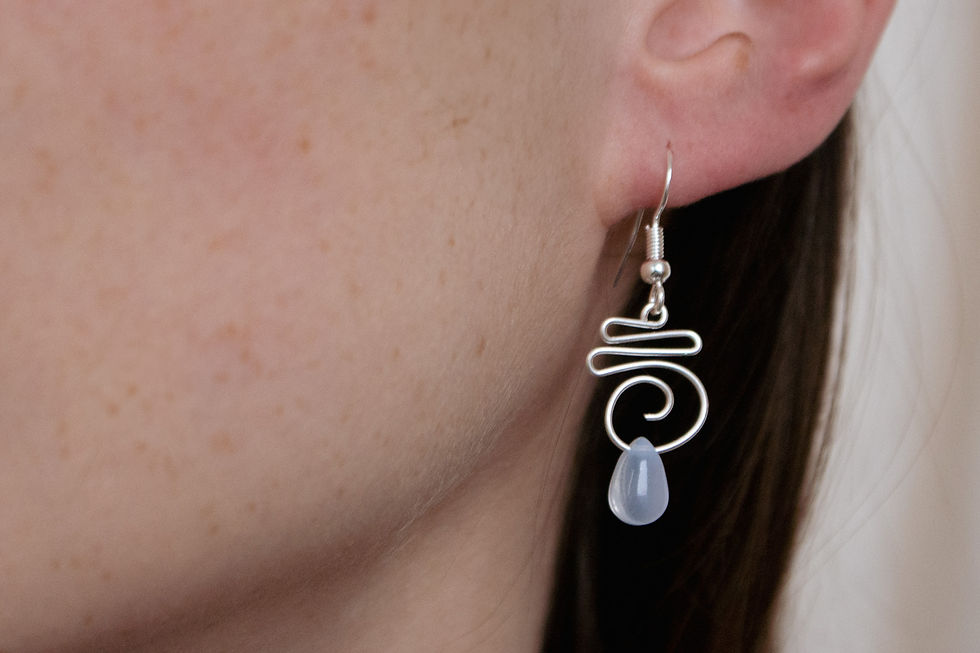 Miniaturbild: Ohrhänger CurlyDrop Ice Blue
