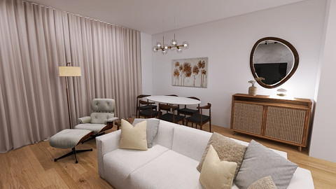 Serene and Timeless Living Space