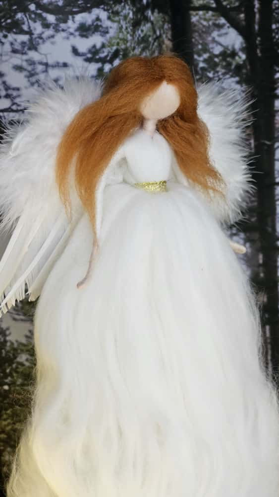 Miniatură: Îngeraş Vârf de brad - lână împâslită