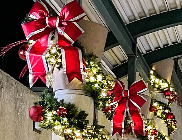 Red Bow with Silver Lining