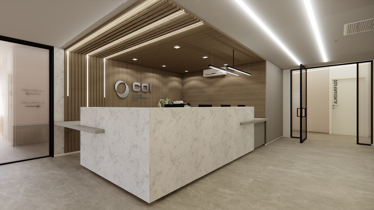 Projeto de Interiores Recepção Clínica