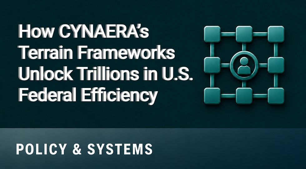 How CYNAERA’s Terrain Frameworks Unlock Trillions in U.S. Federal Efficiency