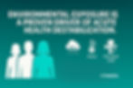 Silhouettes with text: "Environmental exposure is a proven driver of acute health destabilization." Icons for PM2.5, Ozone, Post-flood mold.