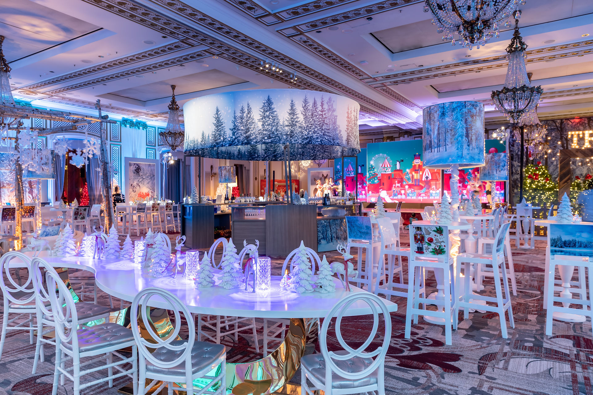 Winter Wonderland Decor Set Up 