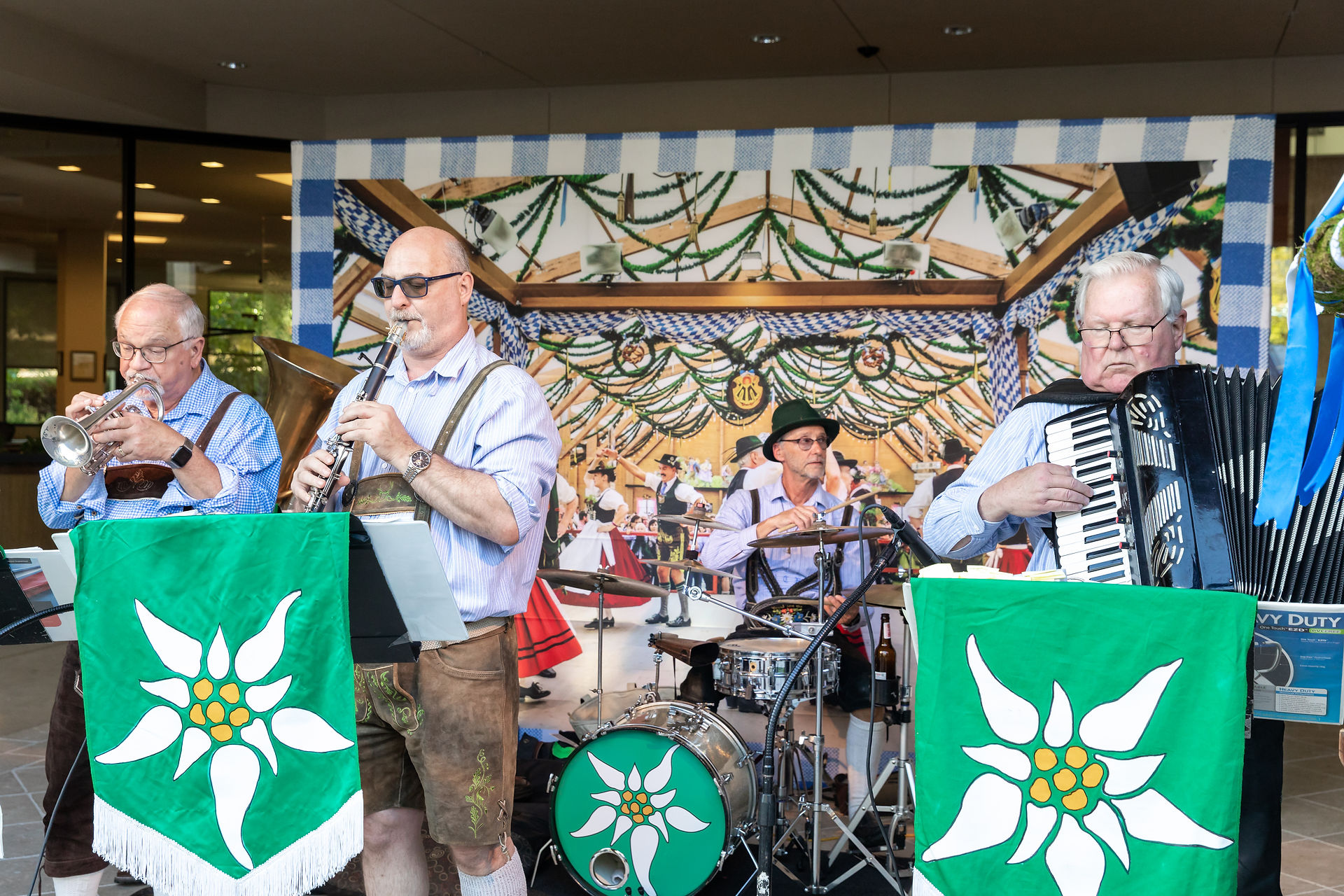 Oktoberfest German  Band Creating The Atmosphere 
