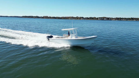 White boat for Crystal Bay tours in Exuma Bahamas