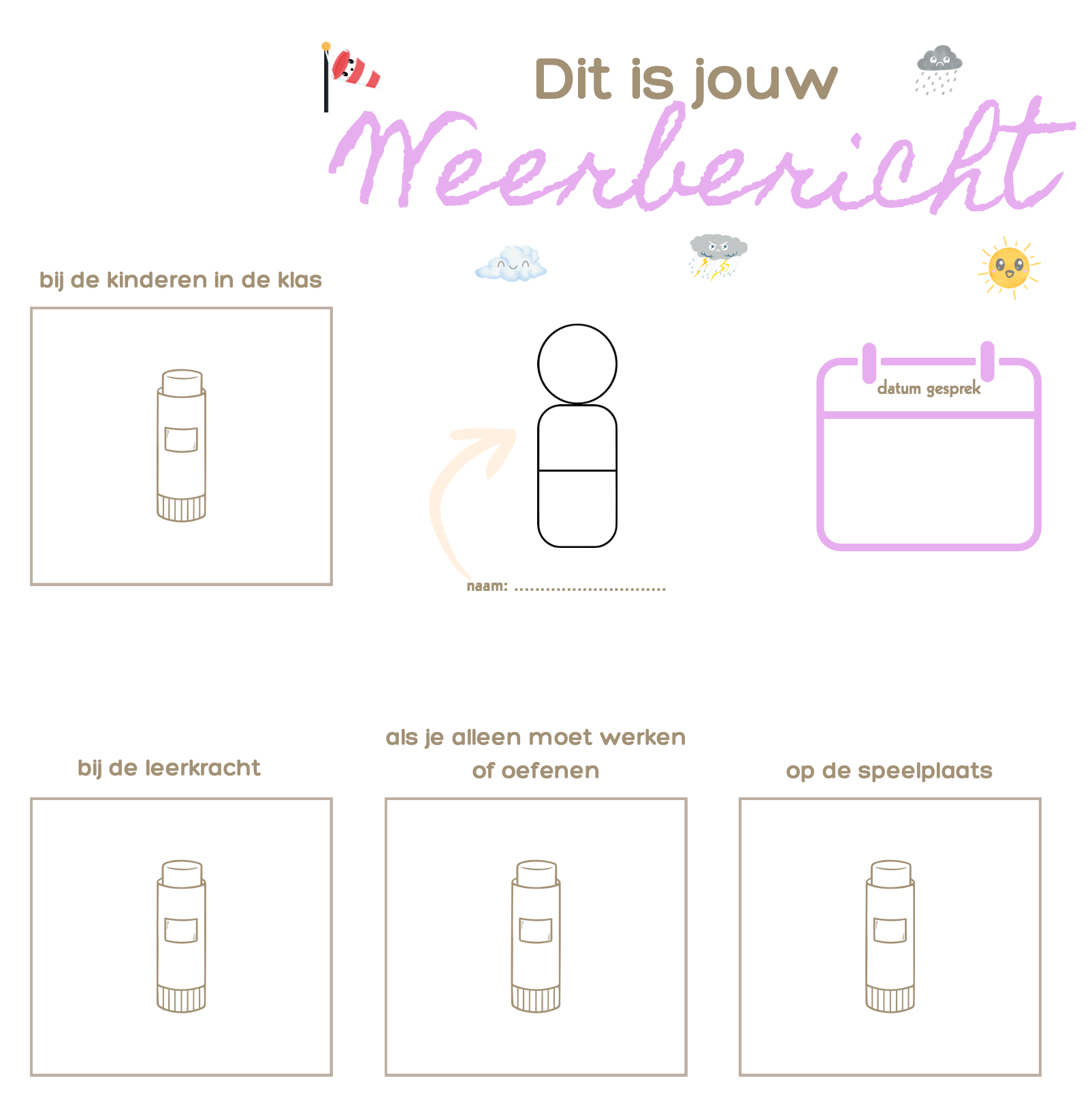 Kindcontact lagere school - Het weerbericht