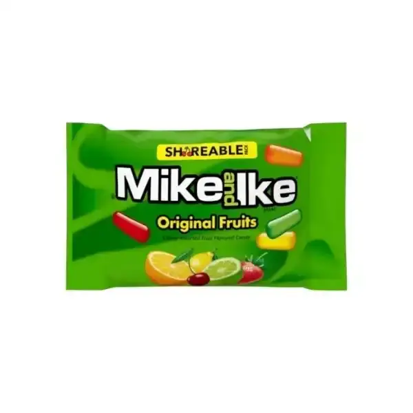 Mike & Ike Original Fruit - Karışık Meyve Aromalı Yumuşak Şeker (99g Share Pouch