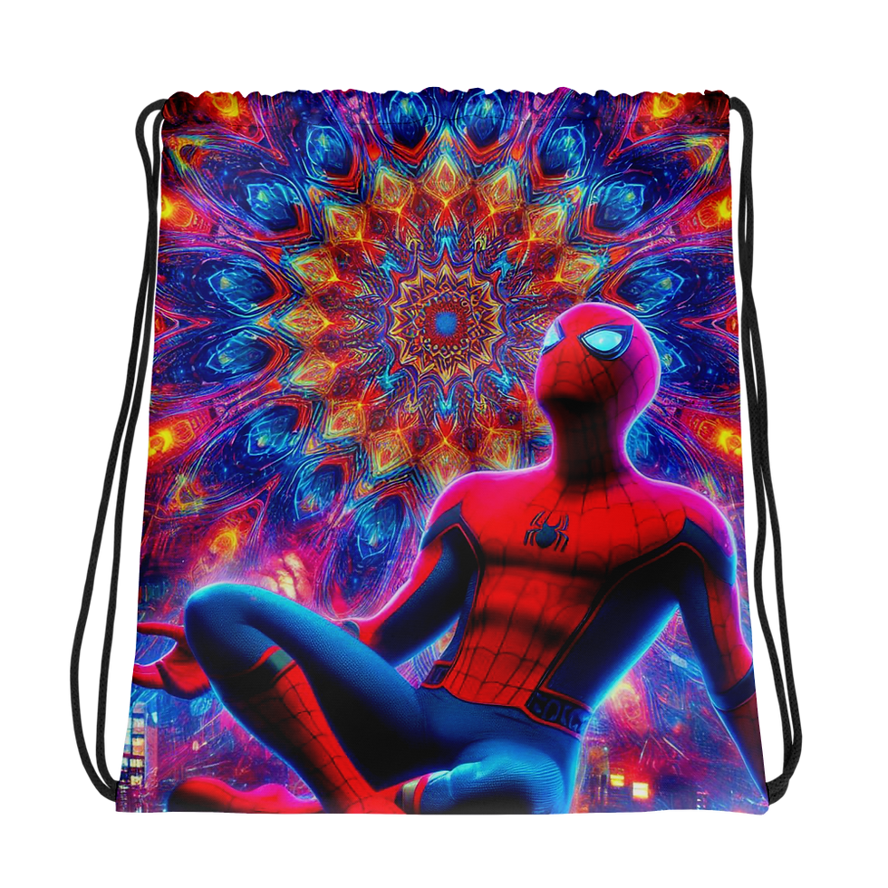 Thumbnail: Psychedelic Spidey Drawstring bag