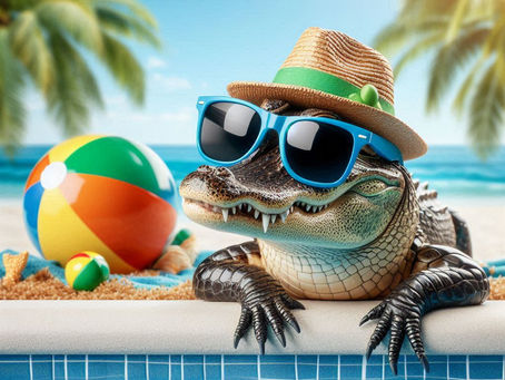 Meet Mr. Chompers, my fictional emotional support gator
