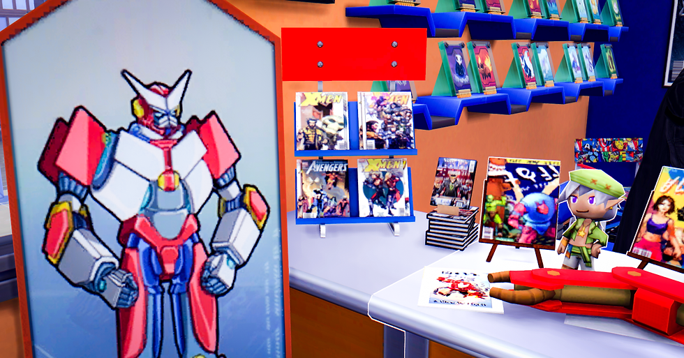 Sims 4 Comic Book Store (CC)