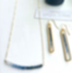 Ombre Handmade Sapphire Necklace with earrings
