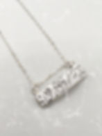 Silver Druzy Necklace Front View