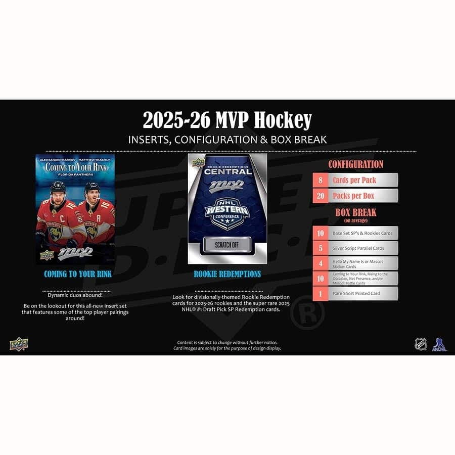 Miniaturbild: 2025/26 Upper Deck MVP Hockey NHL Hobby Box