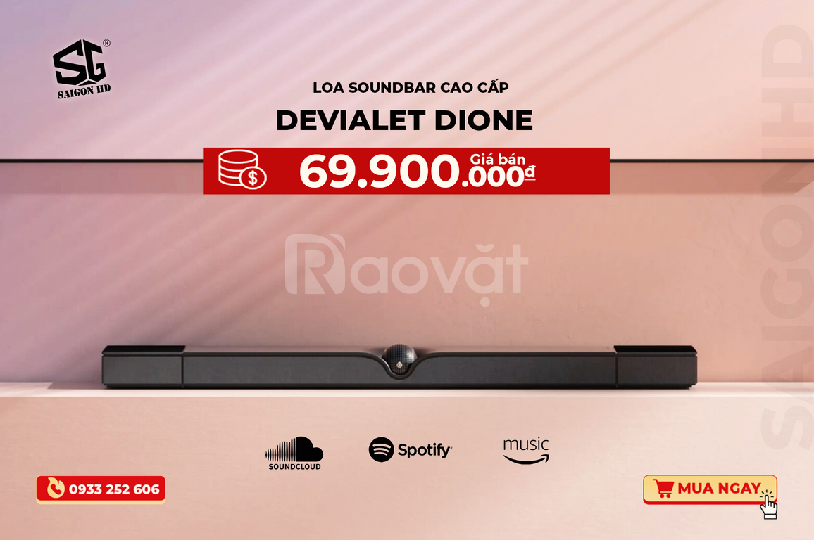 Soundbar Devialet Dione – Âm thanh sống động, thiết kế sang trọng