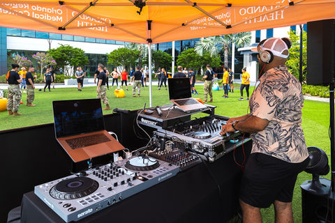© JA Photography Services - Orlando Event Photographer.

A DJ performing at a private corporate event in Orlando, FL.