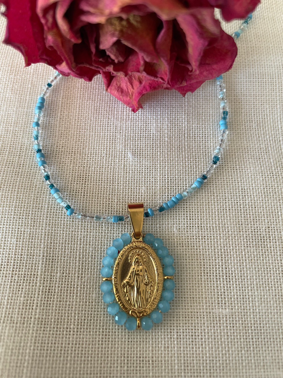 Miniatura: Collar - Medalla de la Virgen de la Milagrosa
