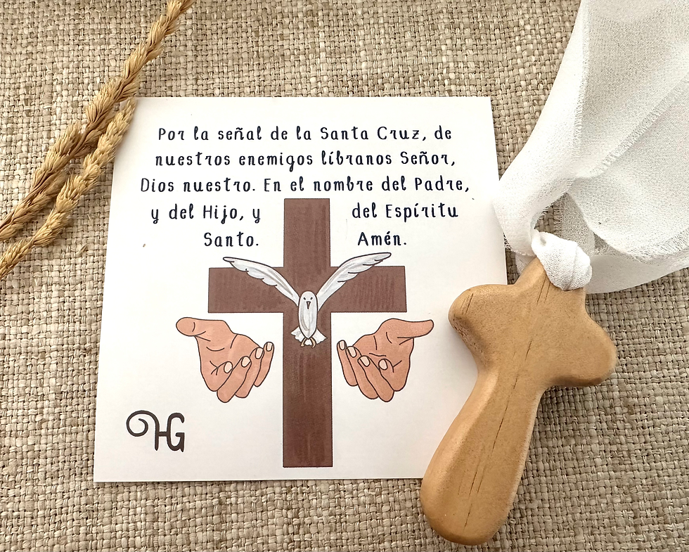Miniatura: Cruz de madera ( SIN LAZO/rosa/azul/verde/blanca)