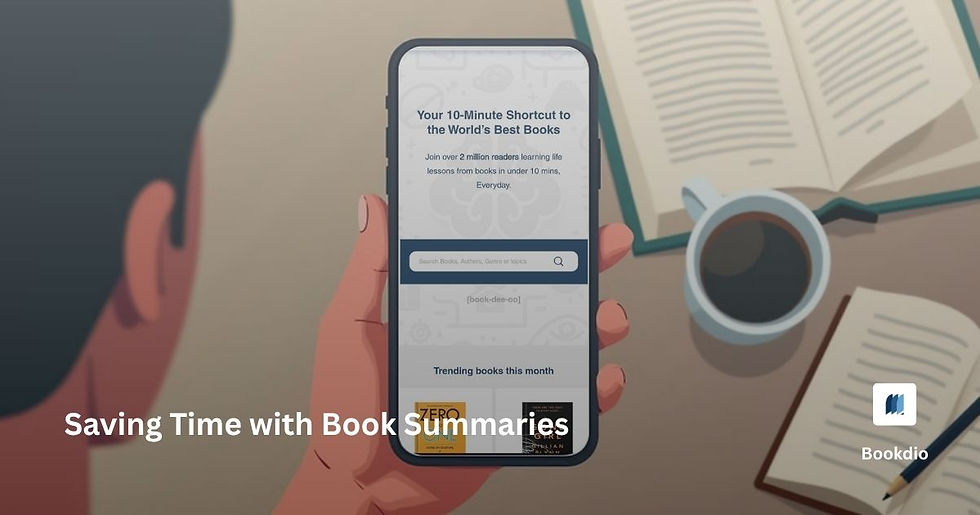 eye level view man watching Bookdio platform for audio summaries on a smartphone