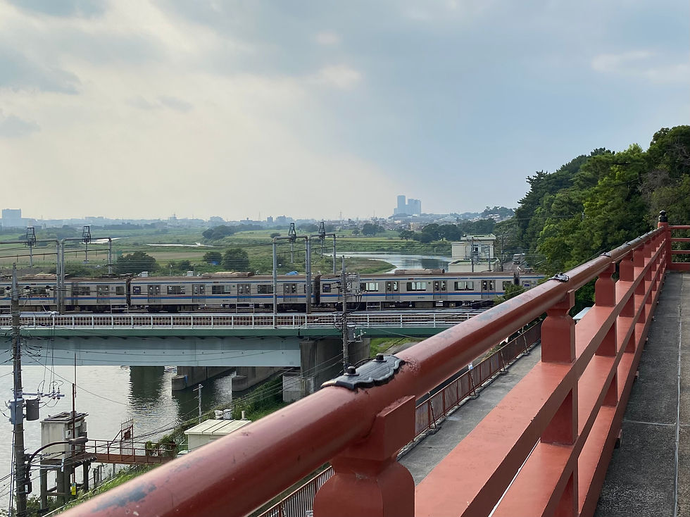 多摩川浅間神社から