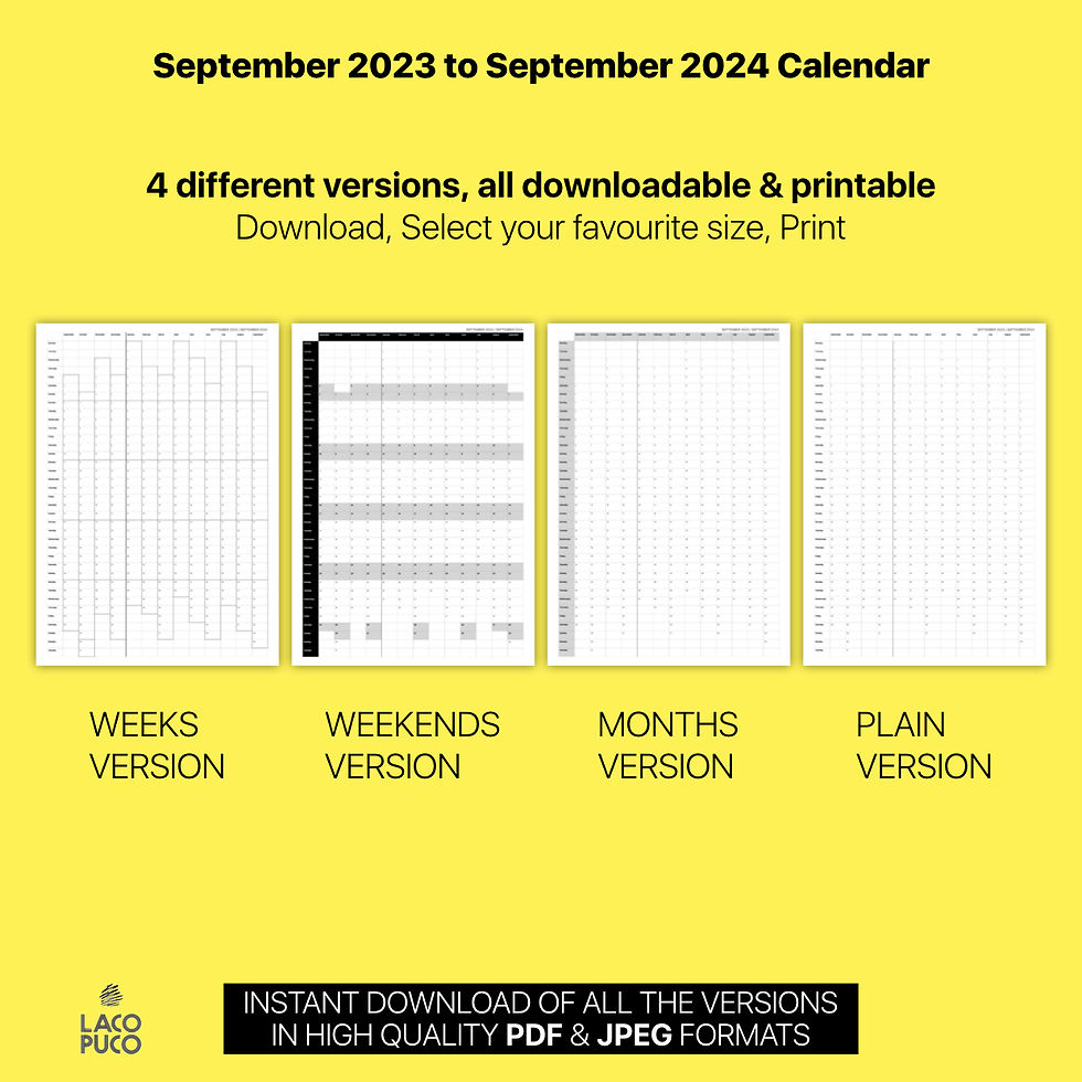 Thumbnail: September 2023 to September 2024 Calendar