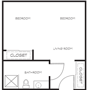 Companion Suite Floor plan of Woodland Creek at Dresher