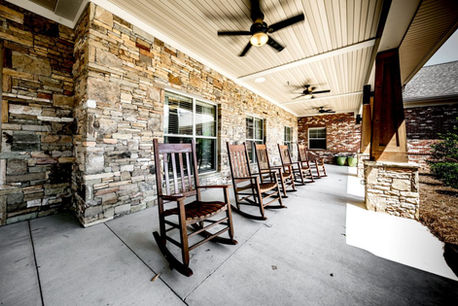 senior living  facility porch area 