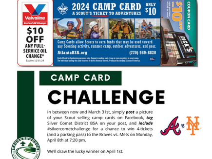 Camp Card Facebook Challenge
