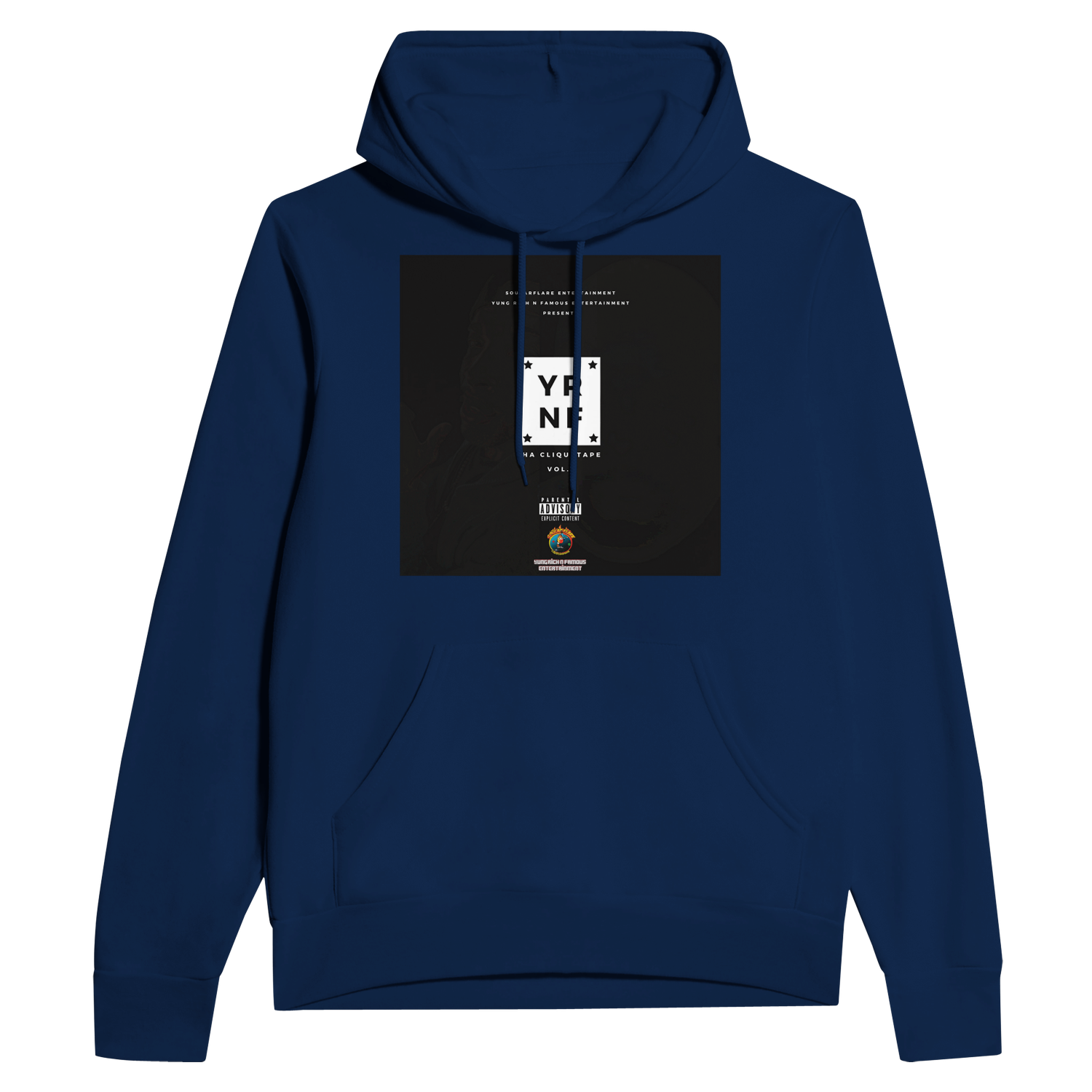 YRNF THA CLIQUETAPE VOL.1 NAVY BLUE HOODIE