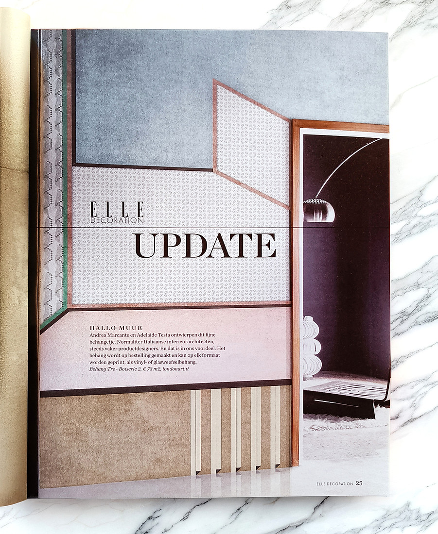 Editorial feature for Elle Decoration Update, introducing the magazine's news section. The photographs were directed, produced, and post-produced for Londonart, although the client was not an advertiser in this issue.