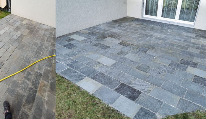 Sitzplatz neu verfugt und gereinigt