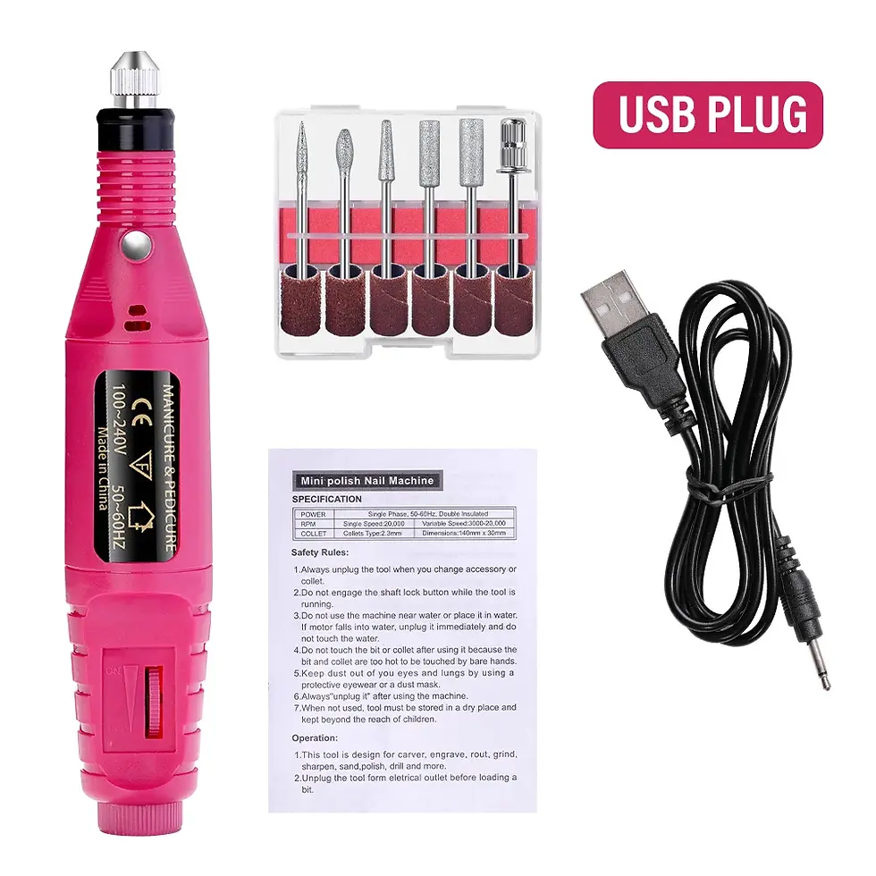 Miniatura: LULAA Electric Nail Drill Machine Set Pedicure Grinding Equipment Mill for
