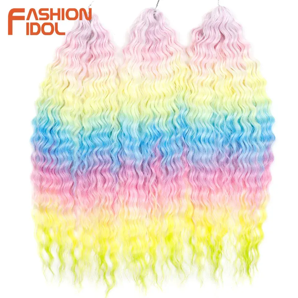 Thumbnail: Ariel Hair Synthetic Twist Crochet Curly Hair 24 Inch