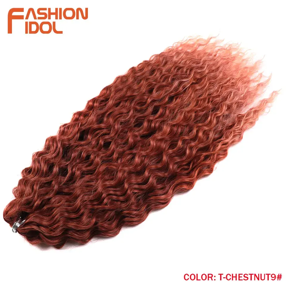 Thumbnail: Ariel Curl Hair Crochet Hair Blonde Pink 22 Inch Braiding