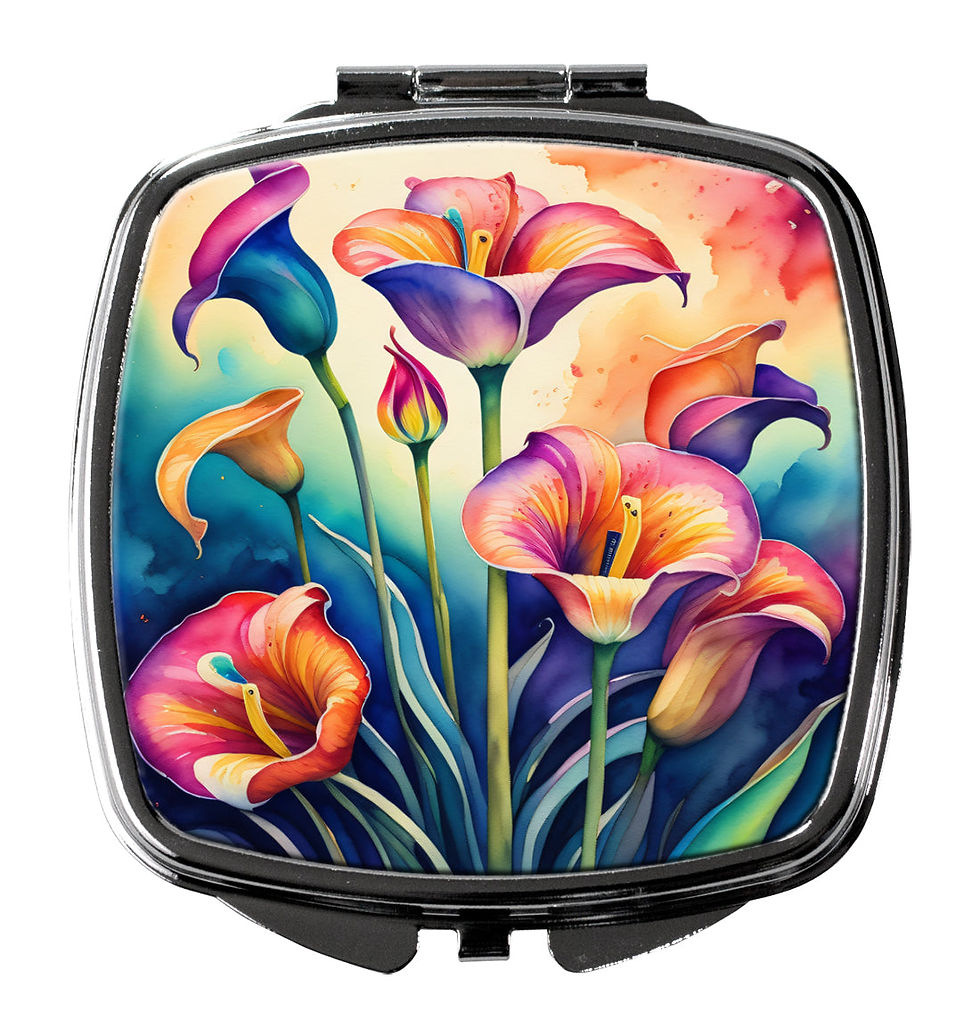 Thumbnail: Colorful Calla Lilies Compact Mirror