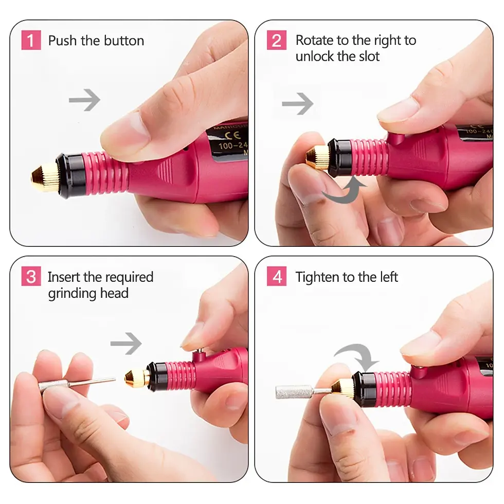 Miniatura: LULAA Electric Nail Drill Machine Set Pedicure Grinding Equipment Mill for