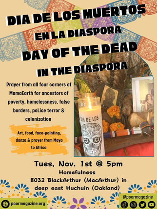 Día de los Muertos en la Diaspora/Day of the Dead in the Diaspora Tues. Nov. 1st at 5pm