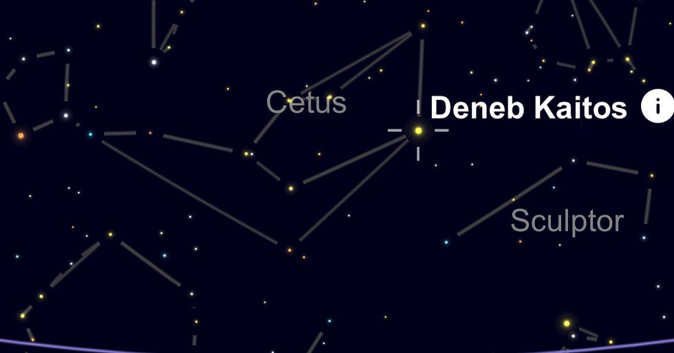 STAR CATALOGUE: Diphda (Cetus) Star Info