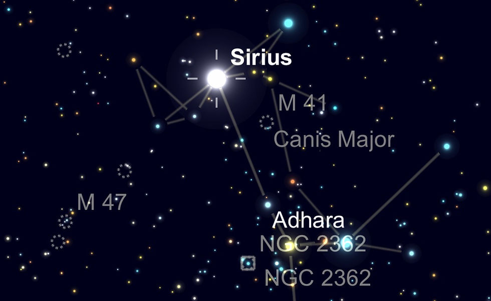 STAR CATALOGUE: Sirius (Canis Major) Star Info