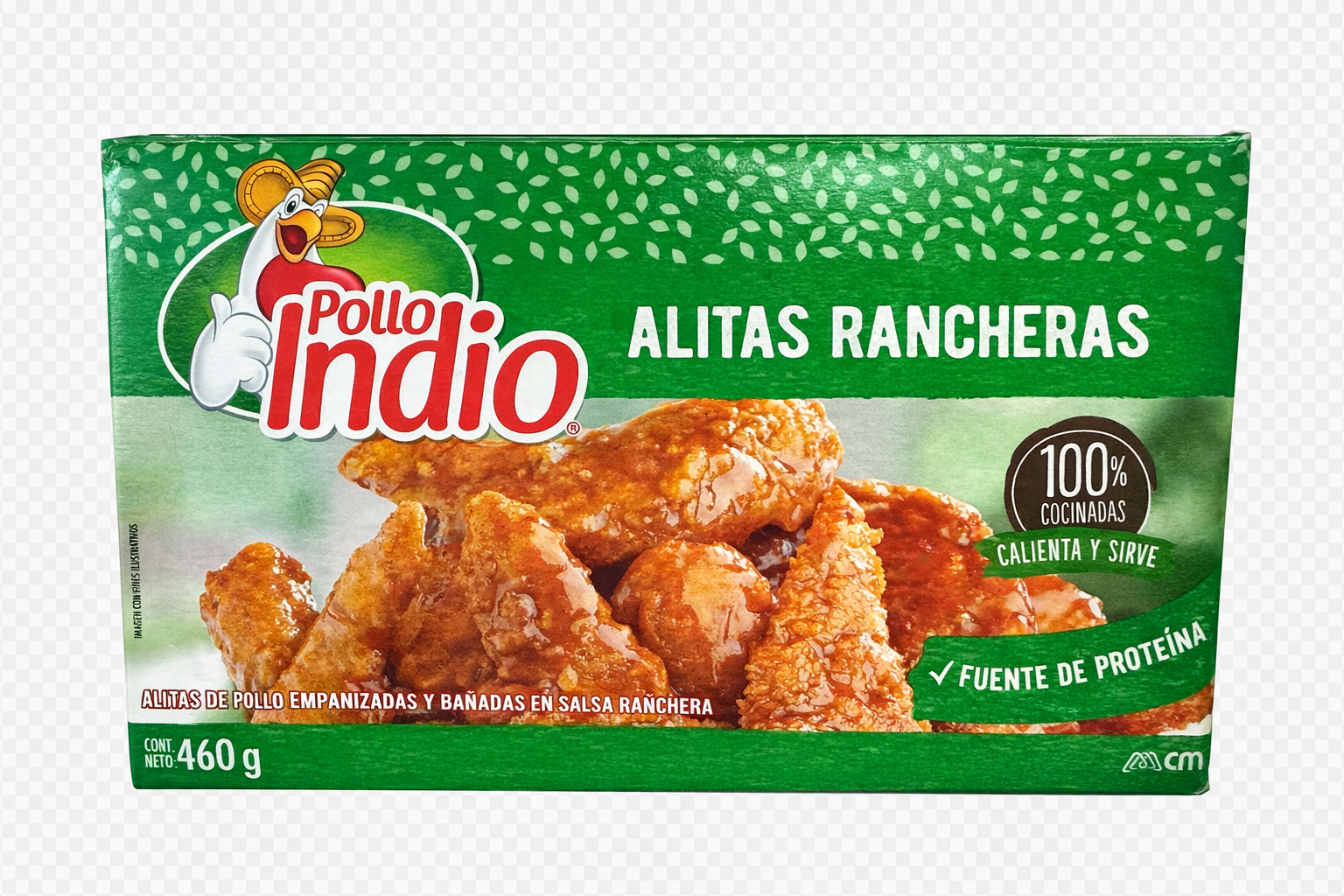 Alitas Rancheras marca Pollo Indio - Caja de 460 g