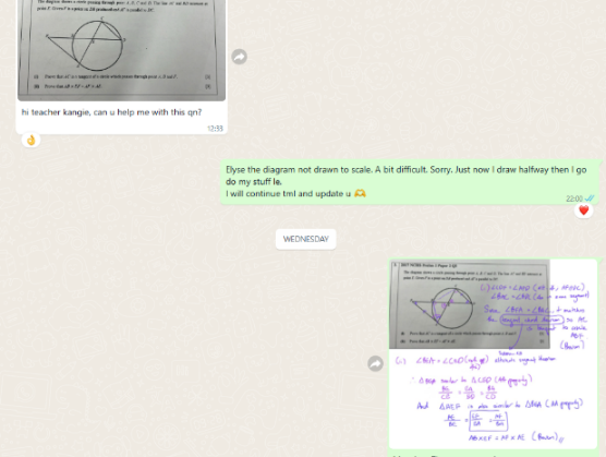 WhatsApp Screenshot happy students