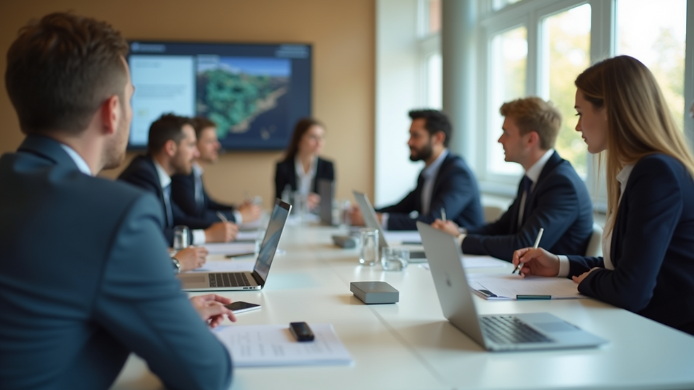 Vue d'ensemble d'une réunion d'équipe productive