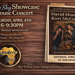 Blue Sky Showcase House Concert, hosted in partnership with Boogie Benefits
