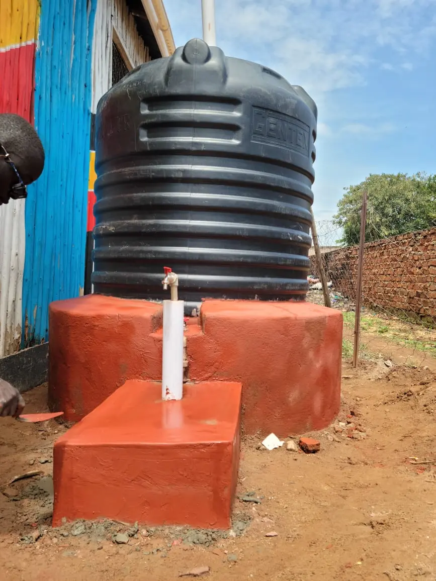 Water Tank at Exodus Primary School in Kampala, Uganda